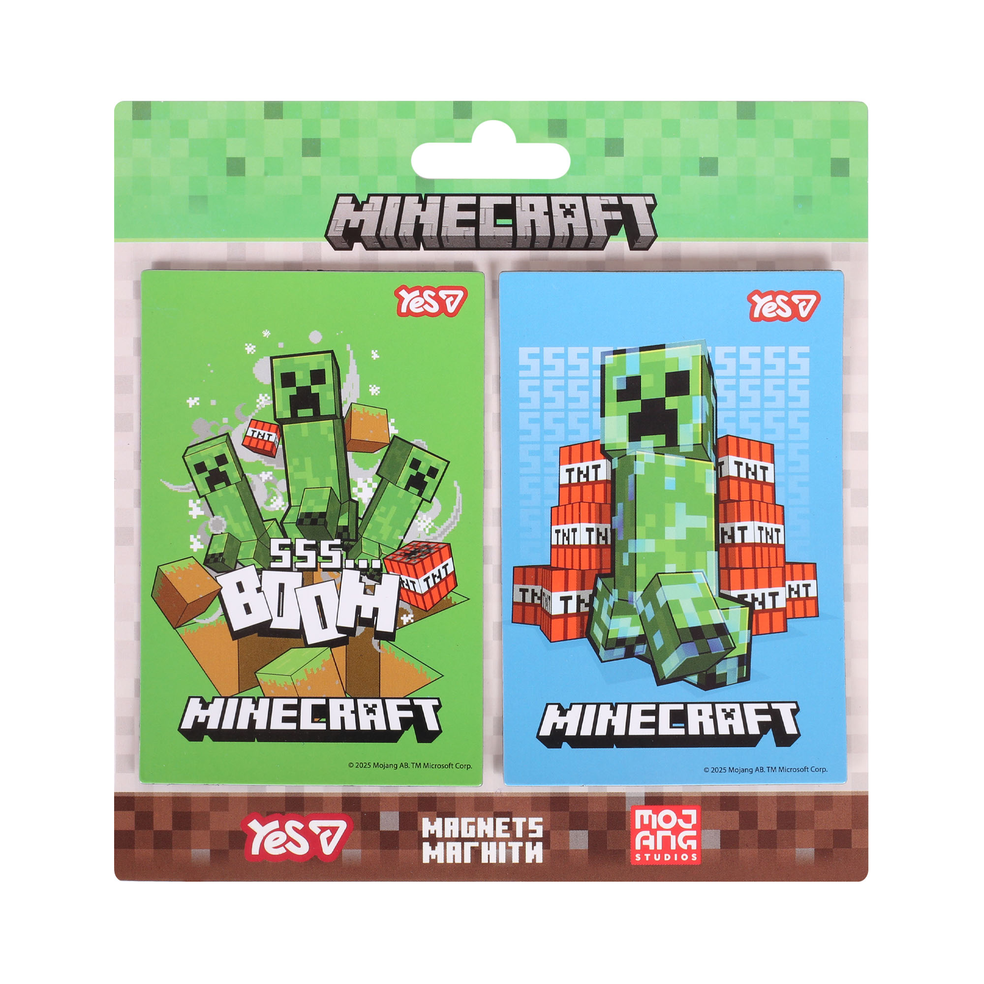 Магніти "YES" /708552/  "Minecraft", 6х9 см, 2 шт (1/10/500)