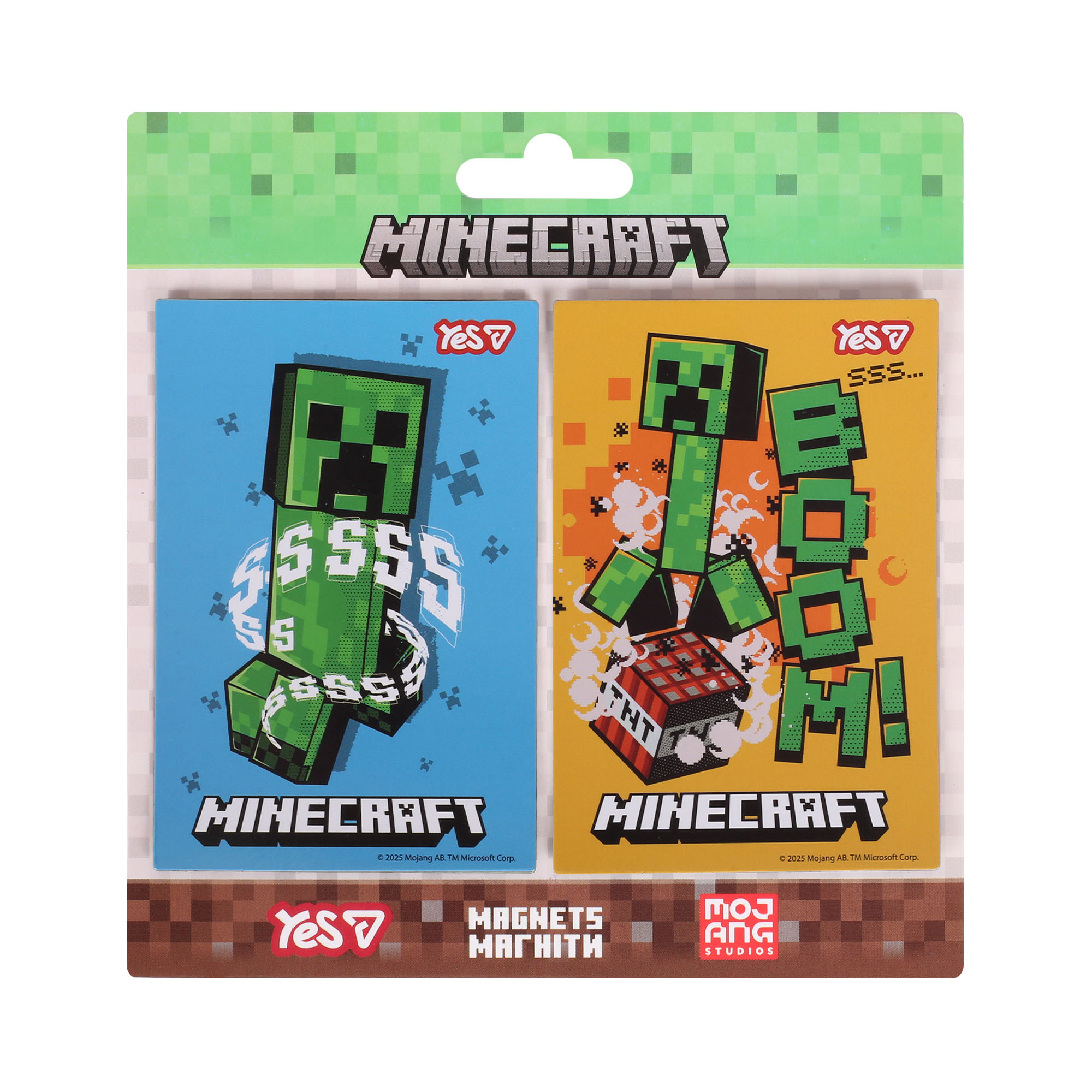 Магніти "YES" /708553/  "Minecraft", 6х9 см, 2 шт (1/10/500)