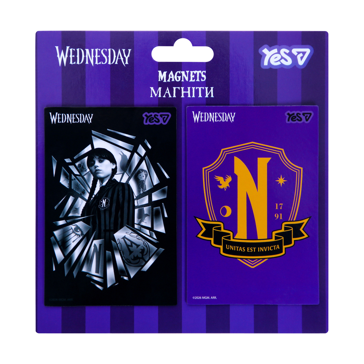 Магніти "YES" /708811/  "Wednesday", 6х9 см, 2 шт (1/10/500)