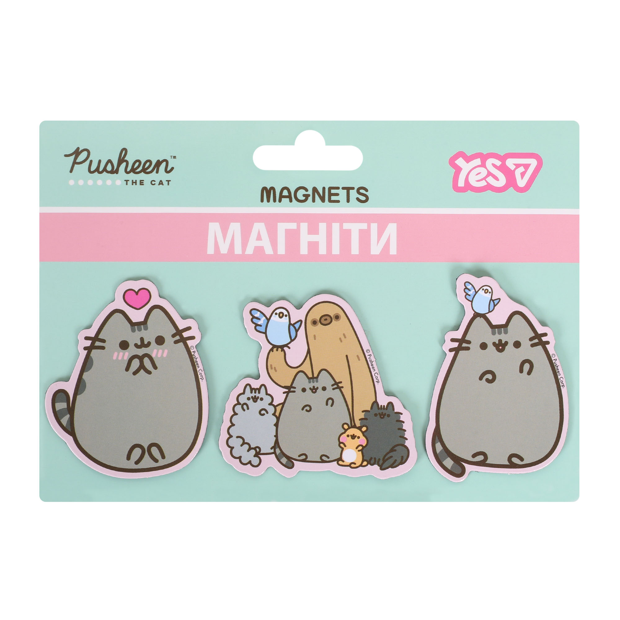 Магніти фігурні "YES" /708547/   "Pusheen", 3 шт (1/10/500)