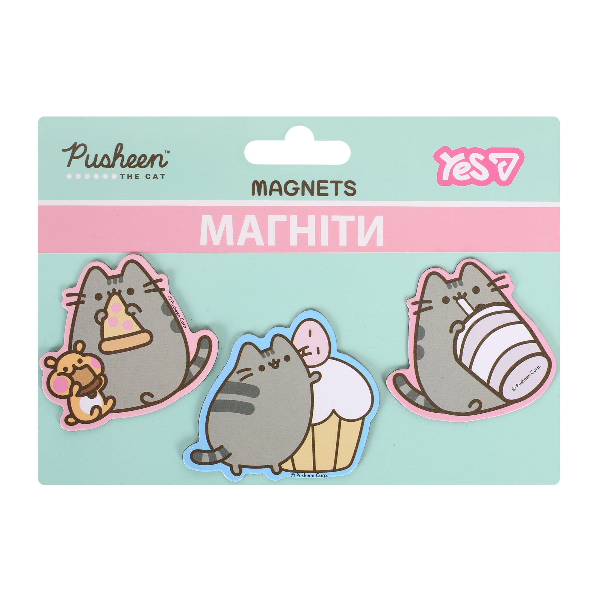 Магніти фігурні "YES" /708548/   "Pusheen", 3 шт (1/10/500)