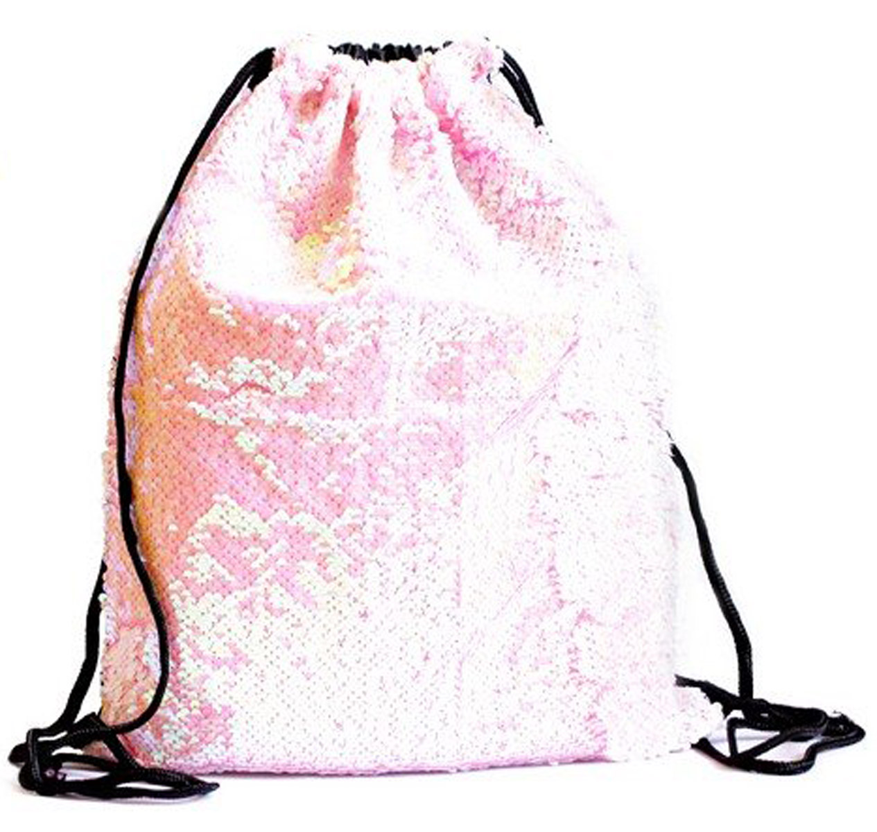 Bag with sequins "WB" /13625/ nylon black/silver 42*34cm.  (1/10)