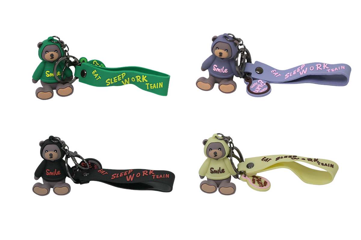 Silicone keychain "WB" /13990/ Bear (12)