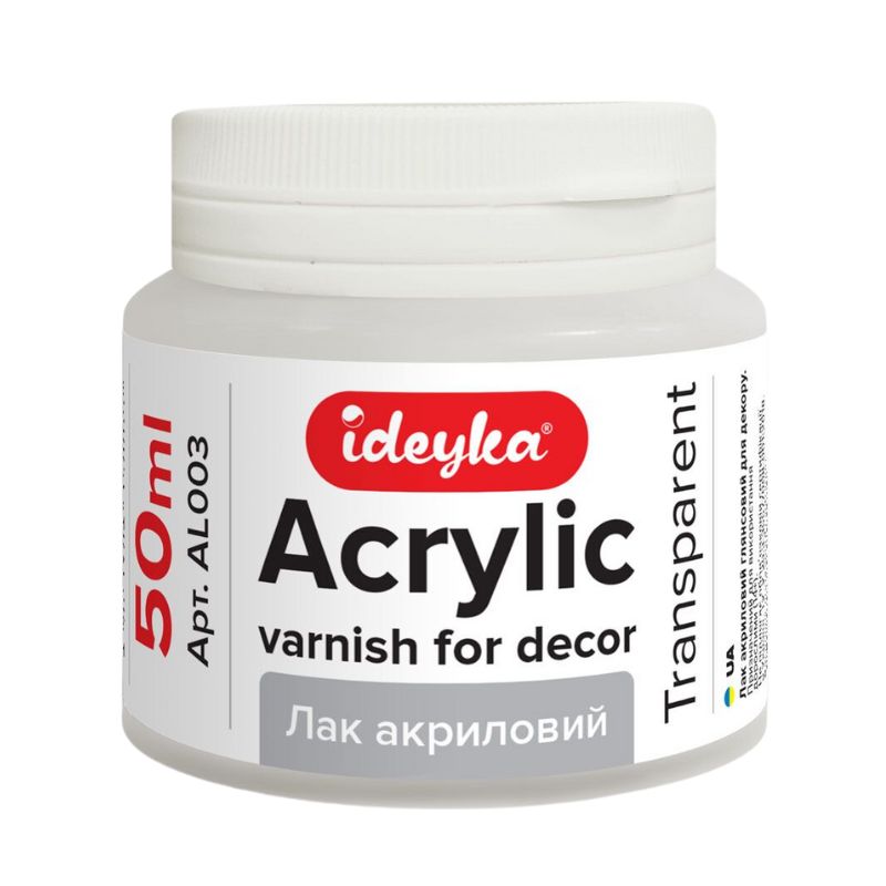 Glossy acrylic lacquer "Ideyka" /AL003/ 50 ml (transparent) (1/40)