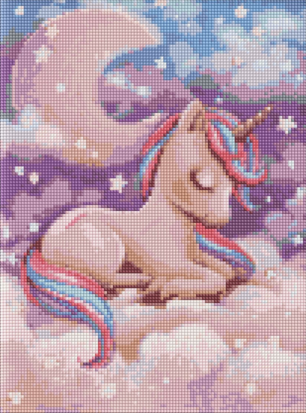 Diamond mosaic "Ideyka" /AMO7947/ "Magical dream" with AB rhinestones 30*40cm