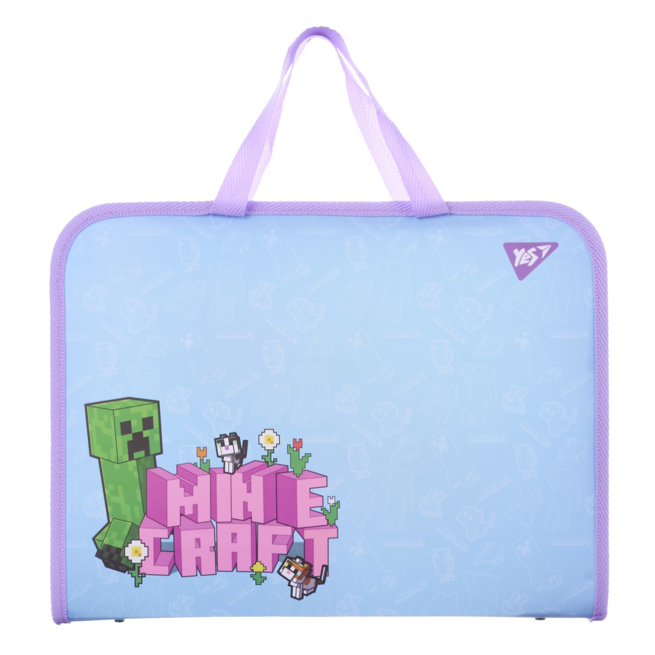 A4+ "Yes" /492313/ "Minecraft.Spring" fabric folder-folder with zipper. handle (1/24/48)