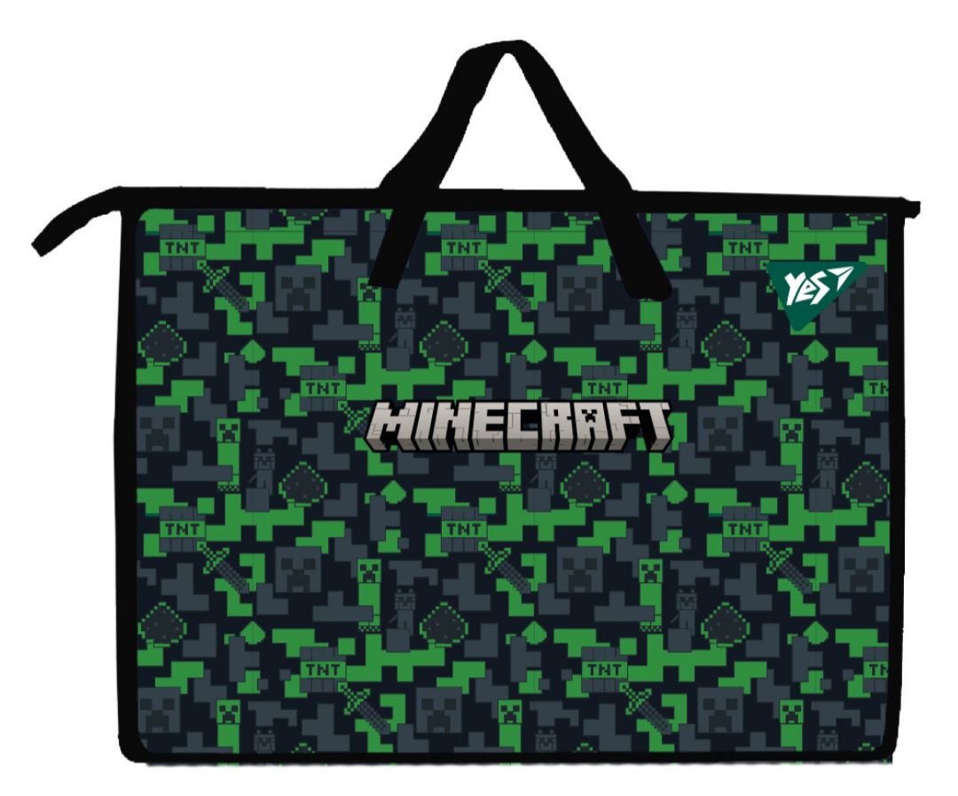 Folder-portfolio A3 "Yes" /492281/ "Minecraft" made of fabric. handle (1/24)