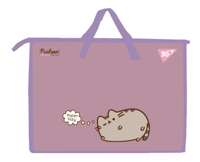 Folder-portfolio A3 "Yes" /492280/ "Pusheen" made of fabric. handle (1/12/24)