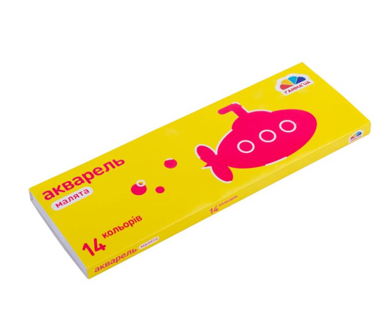Watercolor "GAMMA'UA" CARDBOARD "Baby" 14 col. /100103/ b/p (1/15)