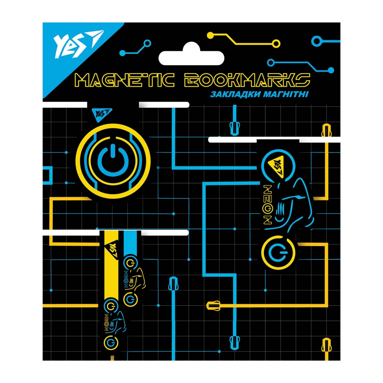 Закладки магнітні "YES" /707730/ Ultrex , 3шт. (10/50/500)