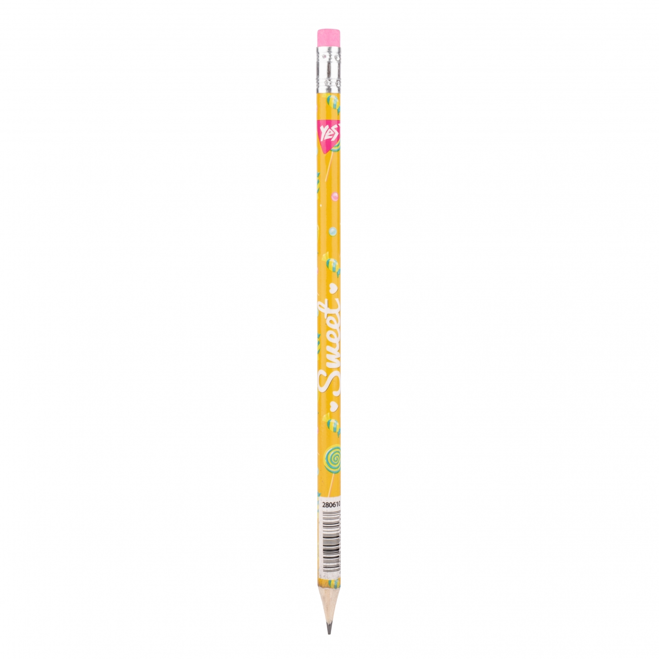 Pencil pr. "YES" /280610/ circle. with flippers  in the square tubes, 36pcs/pack Sweet Cream (36/360)
