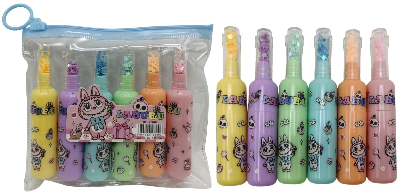 Text divider marker - mini /2046/ "Labubu Labubu-sparkles" 9.5 cm 6 colors (1/24)