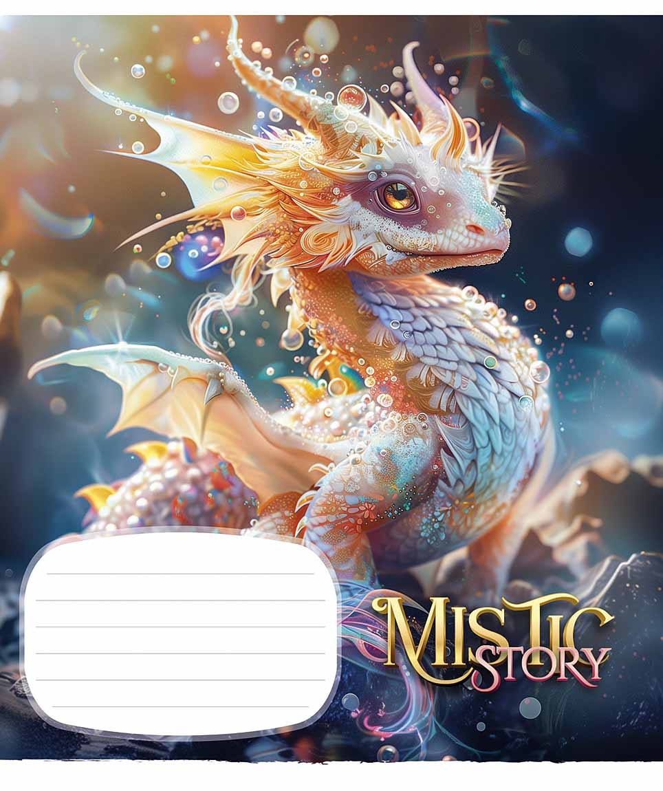 Зошит уч. "Школярик" 18арк.# /3441K/ "Mistic story" глітер (дівчинка) (25/250)