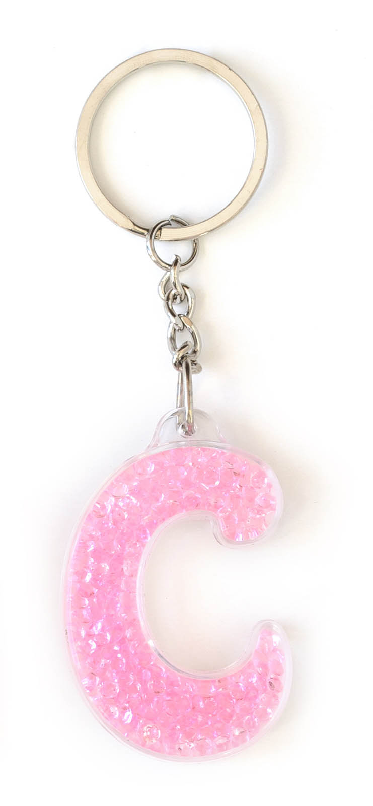 Keychain "YES Weekend" /554276/ letter "C" Pink (1/50/200)