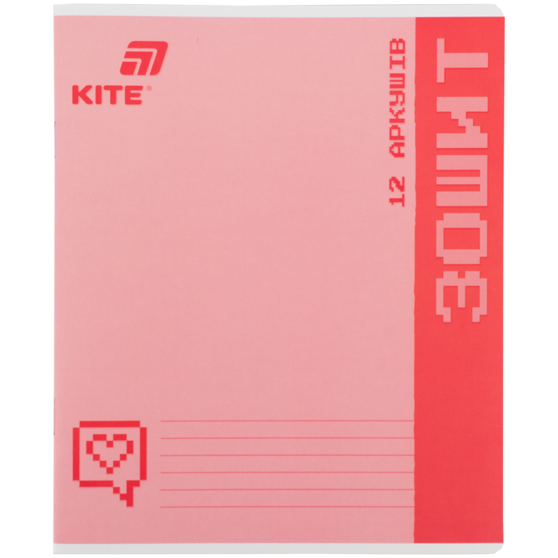 Student's notebook "Kite" 12 sheets # /K26-232/ soft touch + UV lacquer volumetric, KITE (25/600)