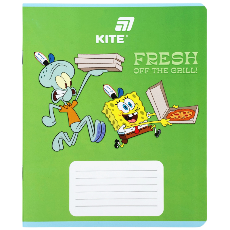 Student's notebook "Kite" 12 sheets # /SB26-232/ soft touch + UV varnish, SpongeBob SquarePants (25/600)