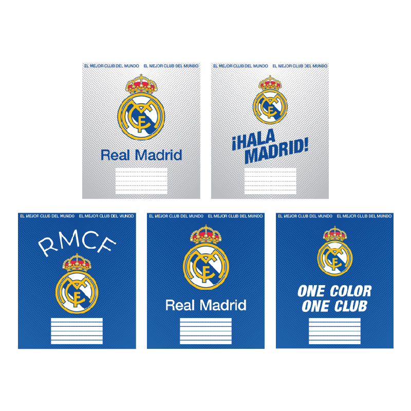 Student's notebook "Kite" 12 sheets == /RL26-234/ soft touch + UV varnish, FC Real Madrid (25/600)