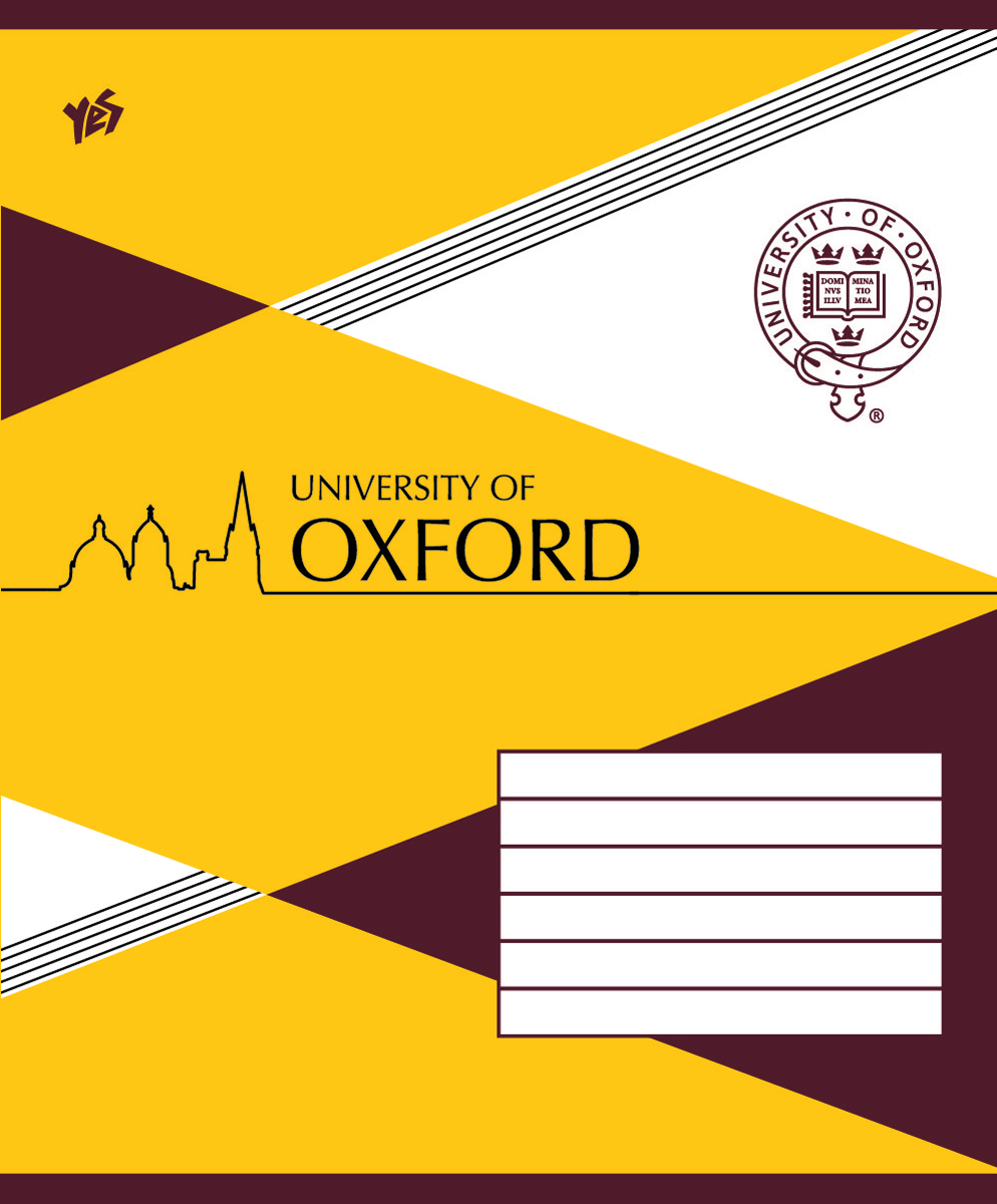 Student's notebook "YES" 12 sheets == Mat.VDL+UV selection microemboss./678679/ "OXFORD SNOW-16" (10/250)