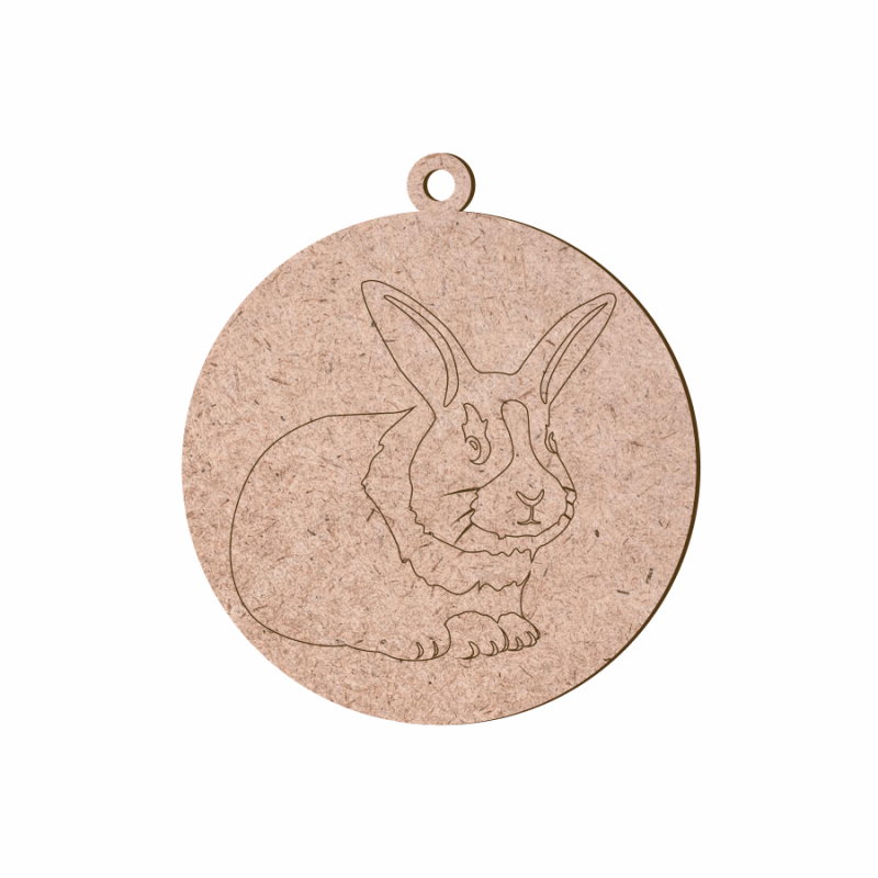 Заготовка "Rosa Talent" /004/ „Кролик“ 5шт., ДВП, 2, 8х9см