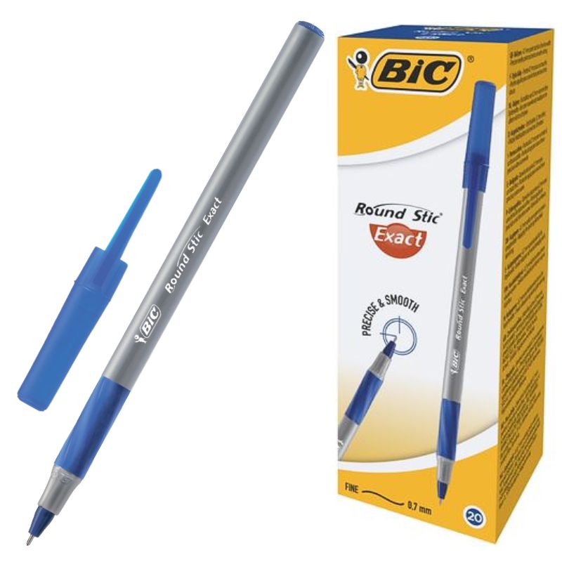 Ручка кулькова "BIC" Round Stic Exact /918543/ /879/ синя (20/320/360)