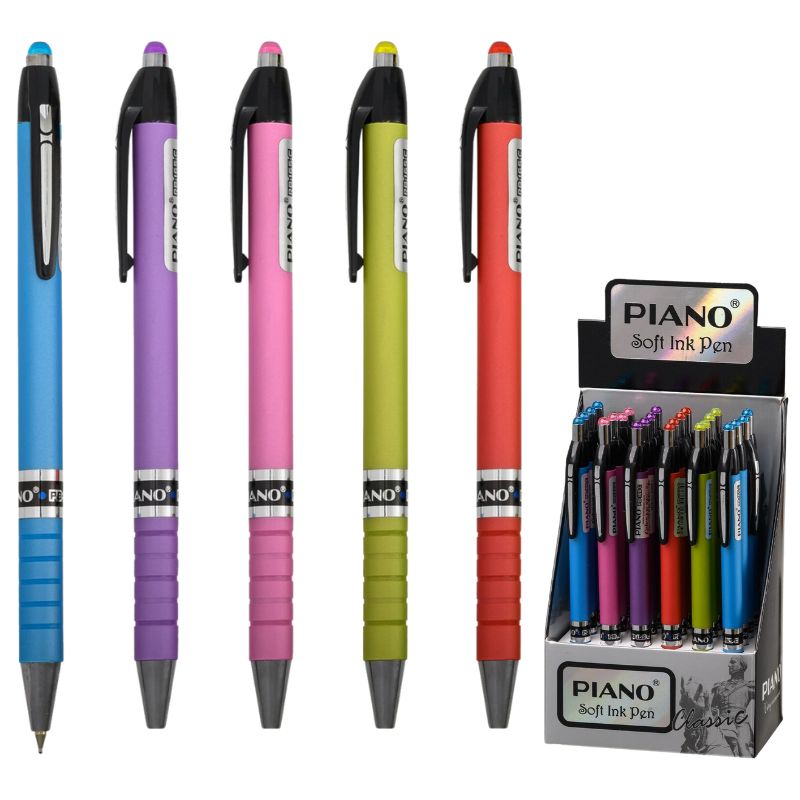 Automatic oil pen "PIANO" PB-165-С "Color" blue, body quantity (24)