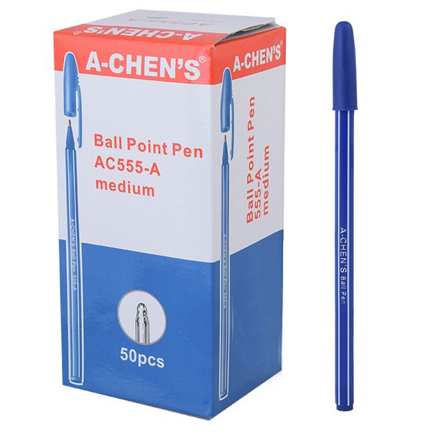 Ballpoint pen "AIHAO" /CS-555/ 0.5mm, Blue (50/2800)