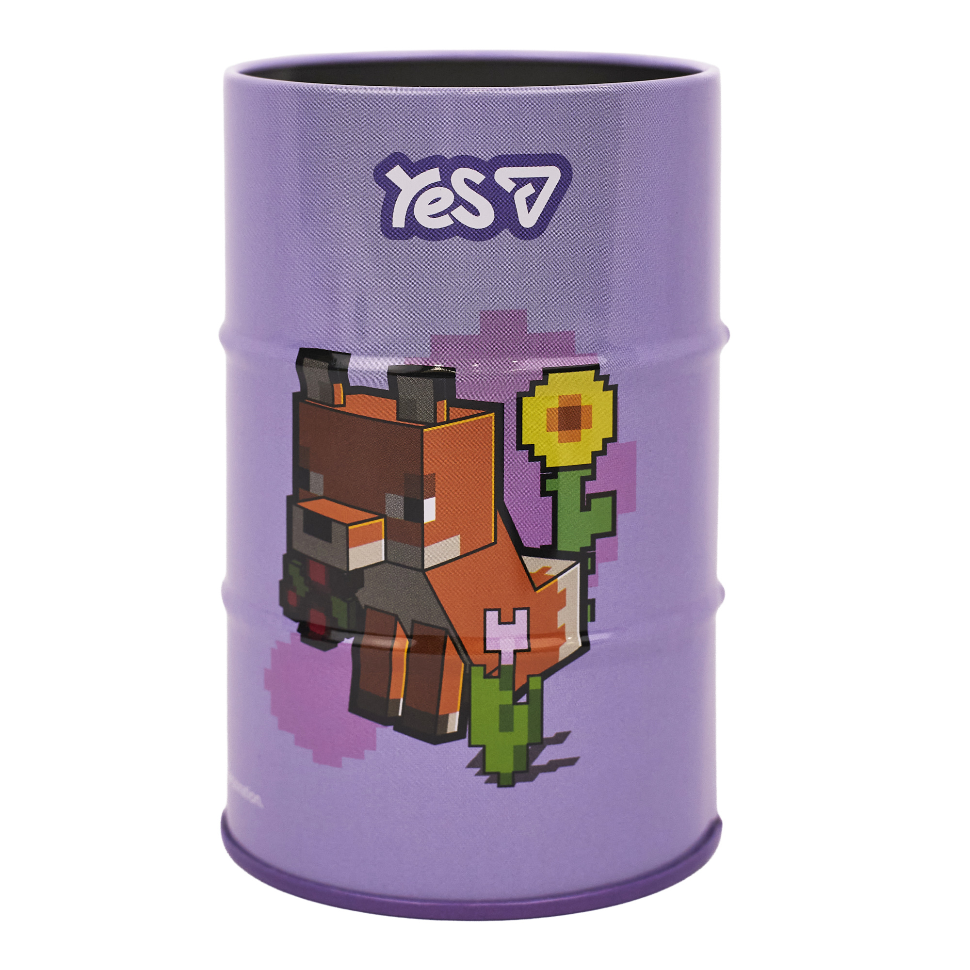 Стакан-підставка для ручок "YES" /470458/ Minecraft бочка, метал (1/100)