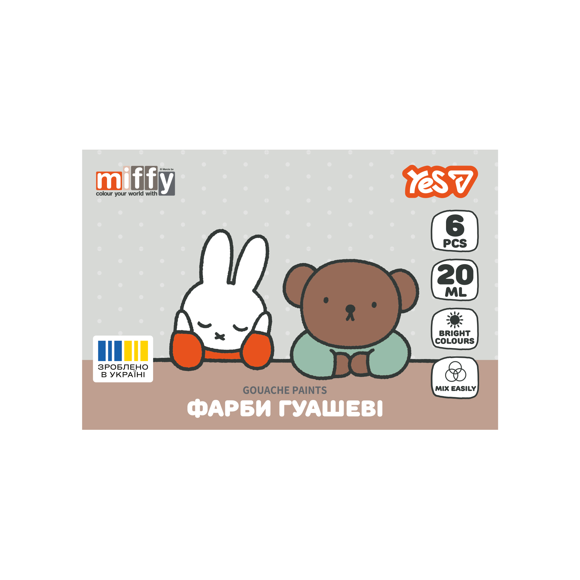 Gouache "YES" 6 col. 20 ml /230444/ Miffy (1/24)