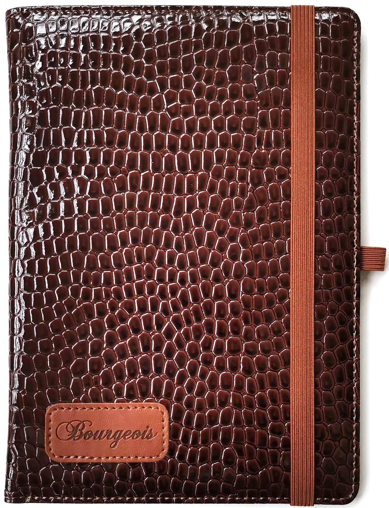 Блокнот на гумці "Bourgeois" А5/120 шкірзам Тв.обкл. /N9702/ вн.бл.70г, # (1/30)