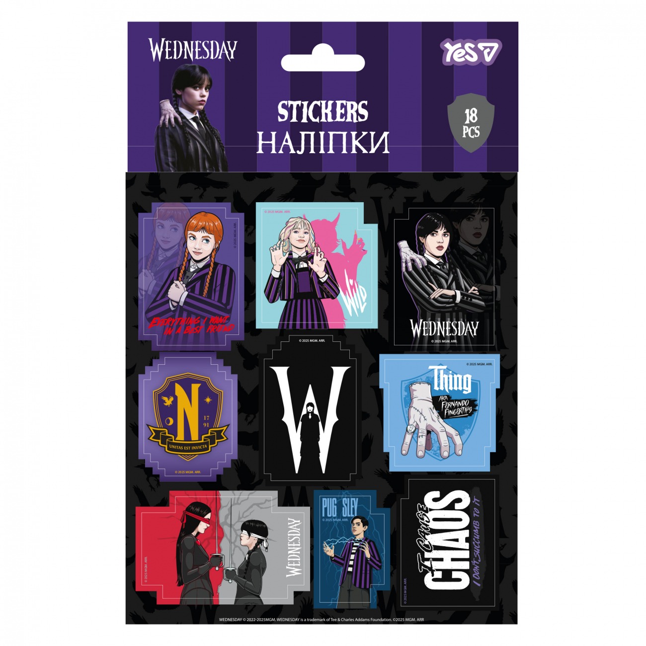 Stickers "YES" /955507/ "Wednesday" (1/100)