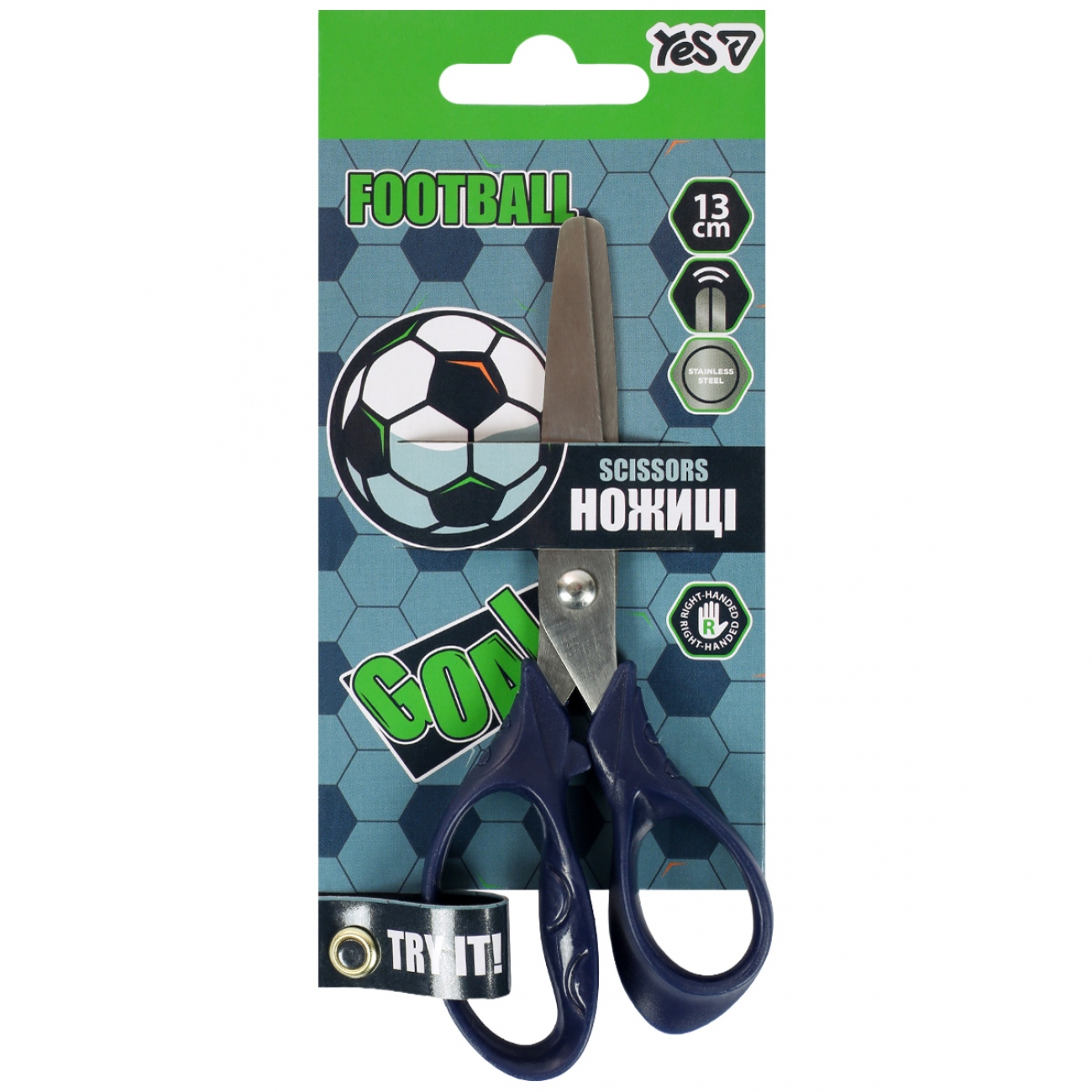 Scissors "Yes" 13cm /480485/ Football (1/12/360)