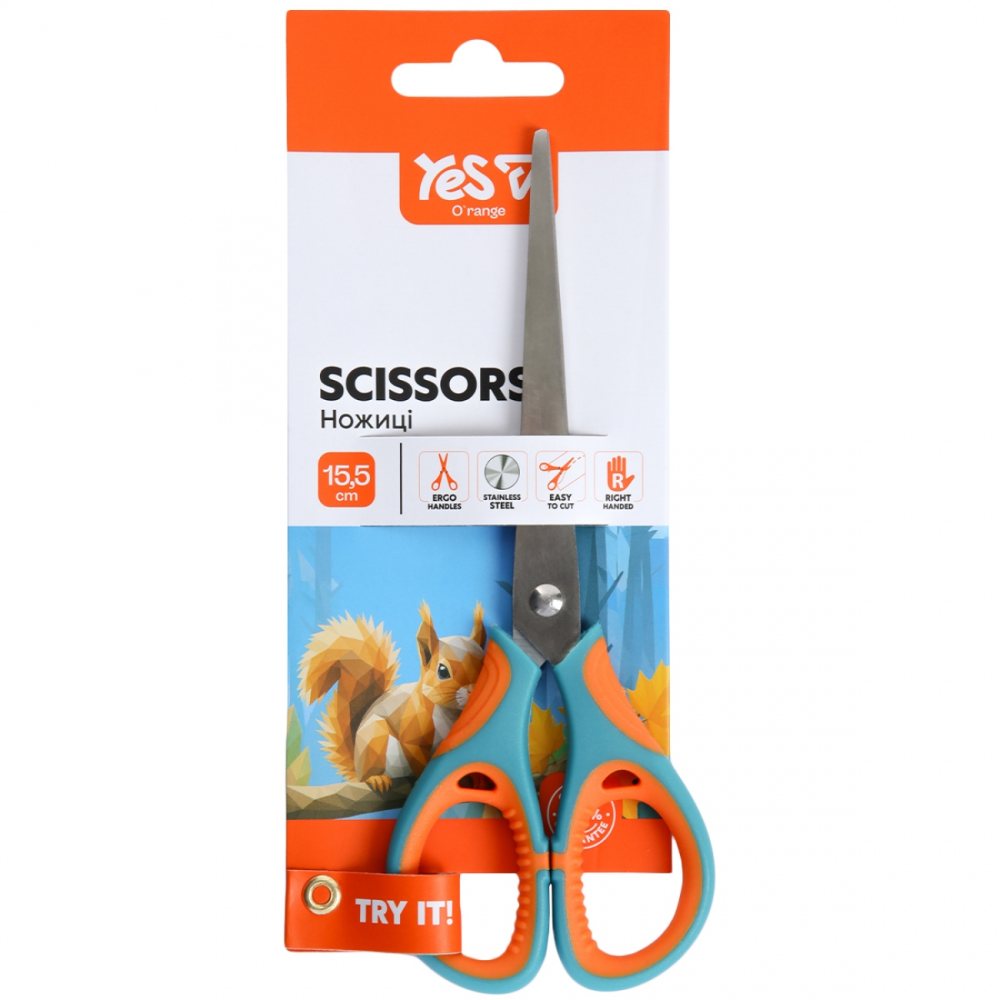 Scissors "Yes" 15.5 cm /480484/ Orange Line (1/12/360)
