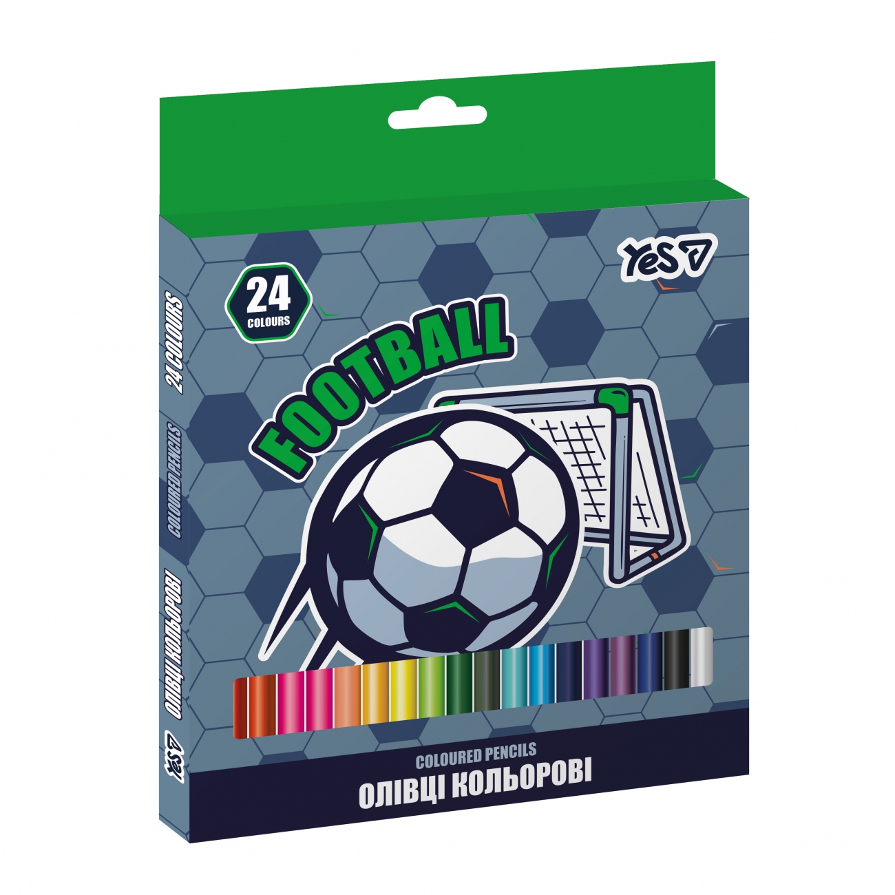 Colored pencils "Yes" 24 pcs. /290785/ Football (1/6/120)