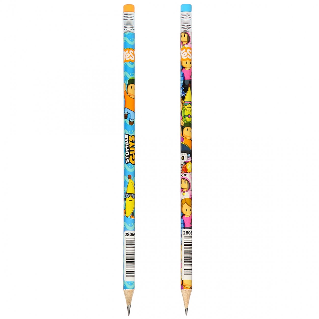Pencil "Yes" /280695/ Stumble Guys round with eraser 36pcs/tube (36/540)