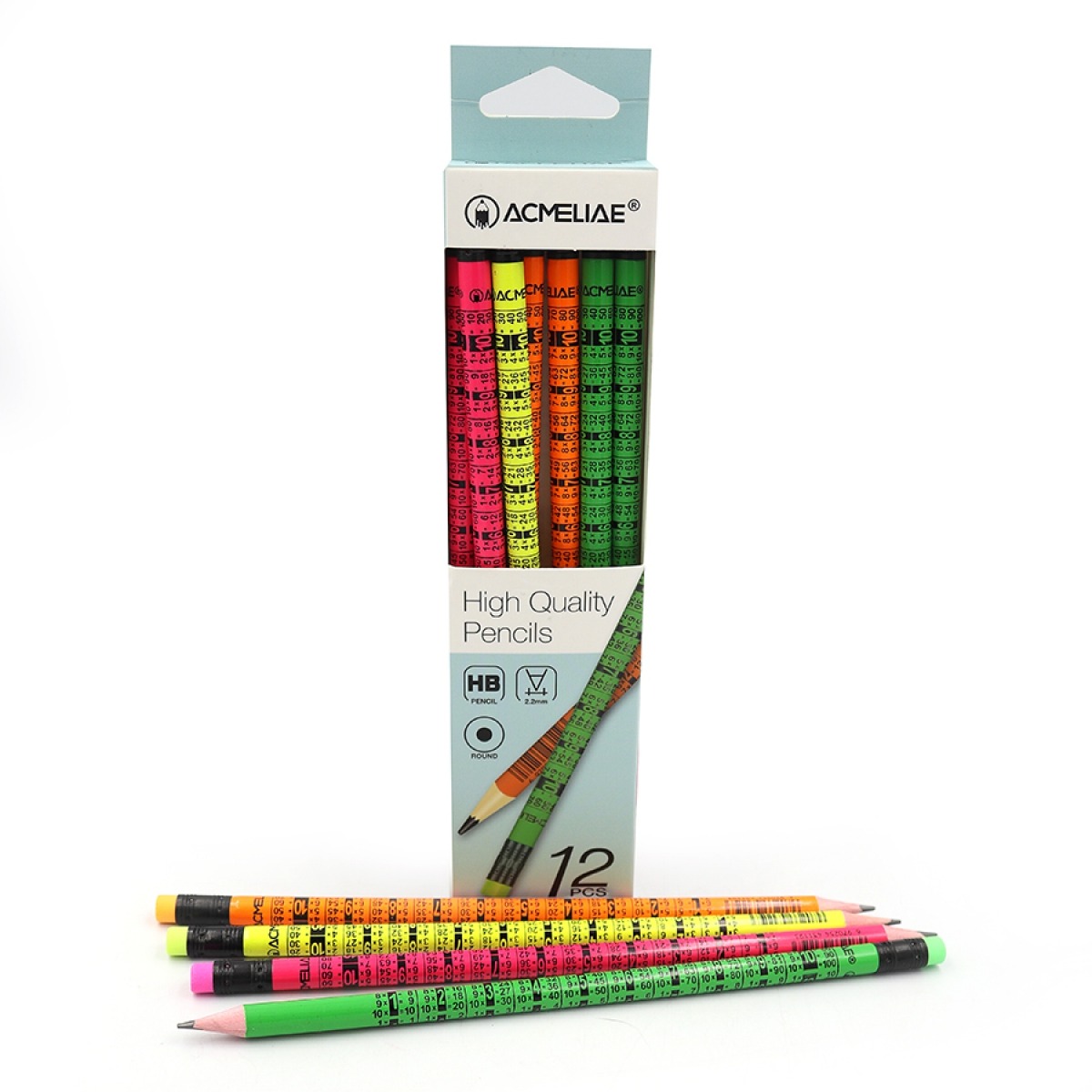 Pencil h/g "Acmeliae" /43134/ round HB, Multiplication table, mix (12/144)