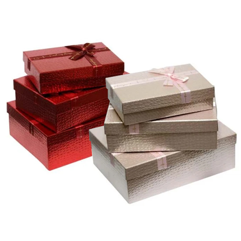 Gift box "WB" /10236/ 3 pcs, 33*25*12cm Crocodile, mix
