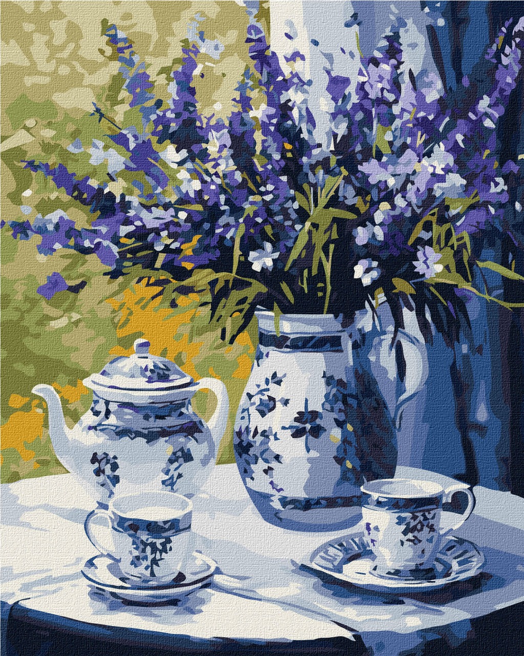 Painting by numbers "Ideyka" /KHO3272/ "Tea party with lavender" 40*50 cm