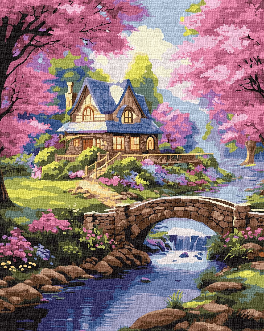 Painting by numbers "Ideyka" /KHO6343/ "House in flowers" 40*50 cm