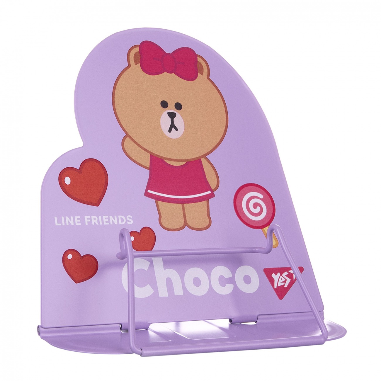 Підставка для книжок металева "Yes" /470524/  фігурна "Line Friends.Choco" (1/40/80)
