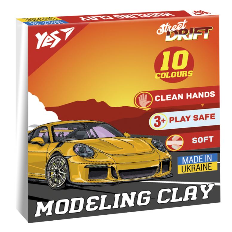 Пластилін 10 кол. 200г "Yes" /540666/ "Drift King" (1/14)