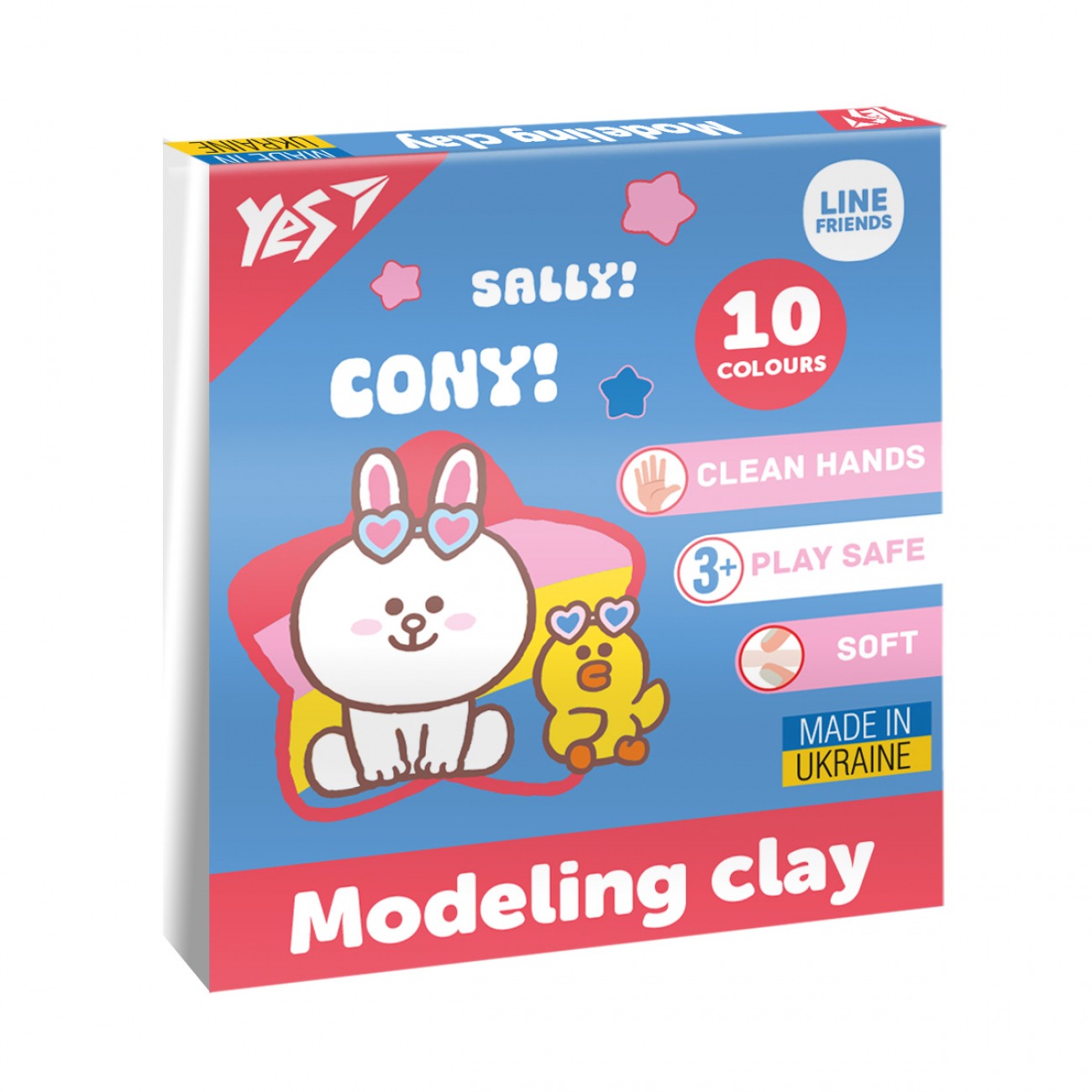 Пластилін 10 кол. 200г "Yes" /540664/ "Line Friends" (1/14)