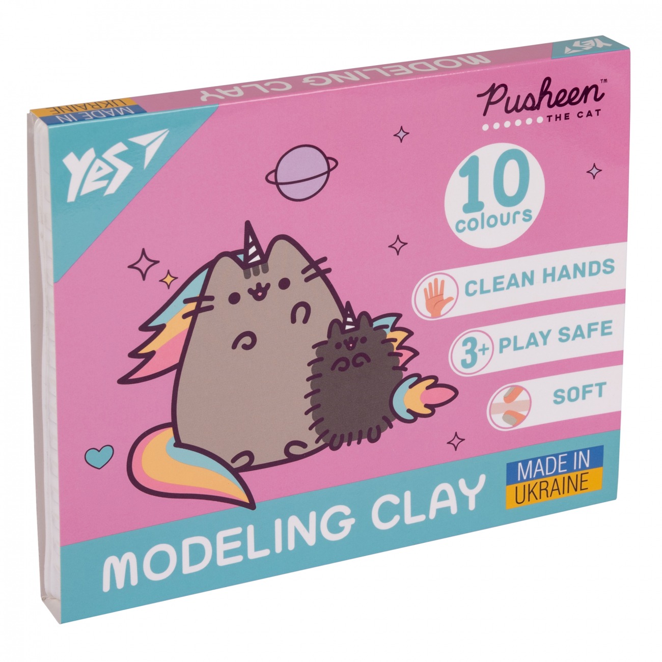 Пластилін 10 кол. 200г "Yes" /540663/ "Pusheen" (1/14)
