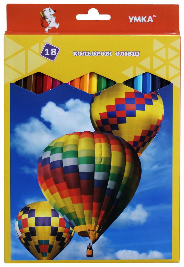 Олівці кольорові "УМКА" 18 кол. /ЦК47-7/ "Кулі" (1/8/160)