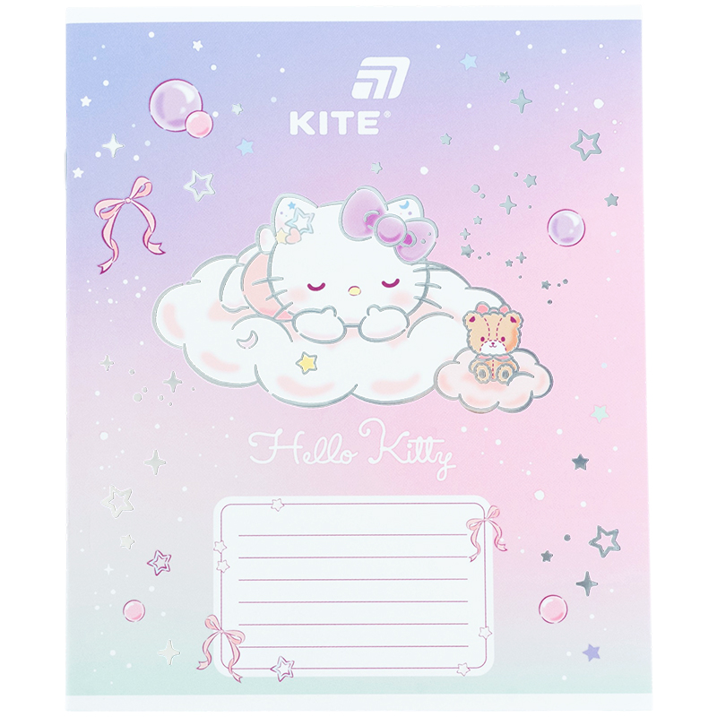 Зошит уч. "Kite" 12арк.// /HK26-235-1/ фольга + УФ лак, Hello Kitty (25/600)
