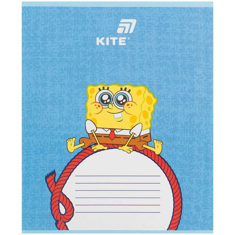 Student's notebook "Kite" 12 sheets// /SB26-235/ soft touch + UV varnish voluminous, SpongeBob SquarePants (25/600)