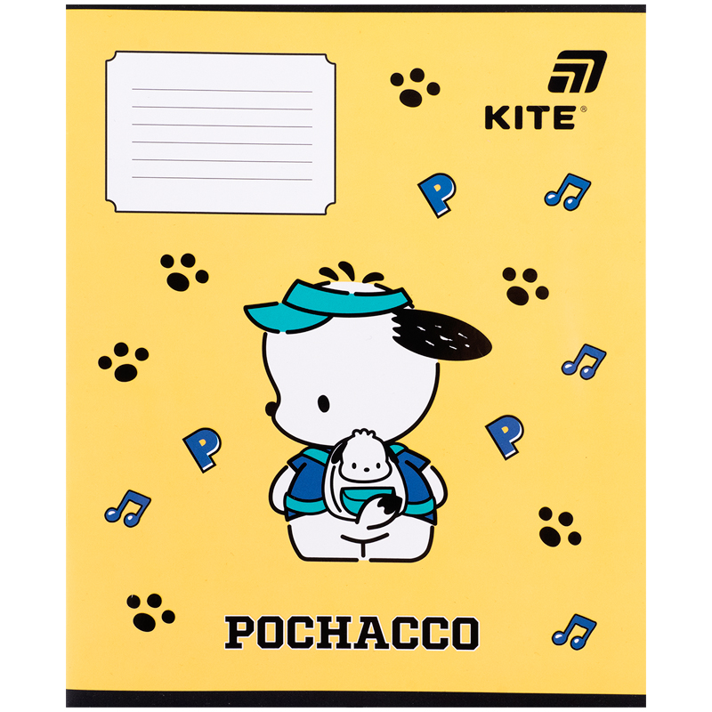 Student's notebook "Kite" 12 sheets// /PC26-235/ soft touch + UV varnish voluminous, Pochacco (25/600)