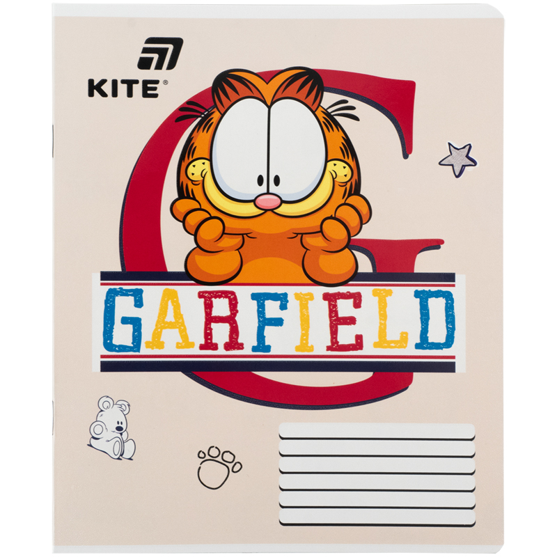 Student's notebook "Kite" 18 sheets # /GF26-236/ Hebrew varnish + UV varnish, Garfield Retro/Classic (20/400)