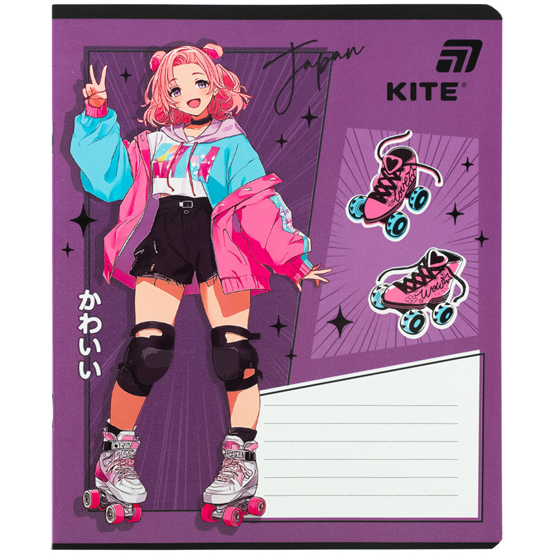 Student's notebook "Kite" 18 sheets == /K26-237-2/ Hebrew. varnish + UV varnish, KITE (20/400)