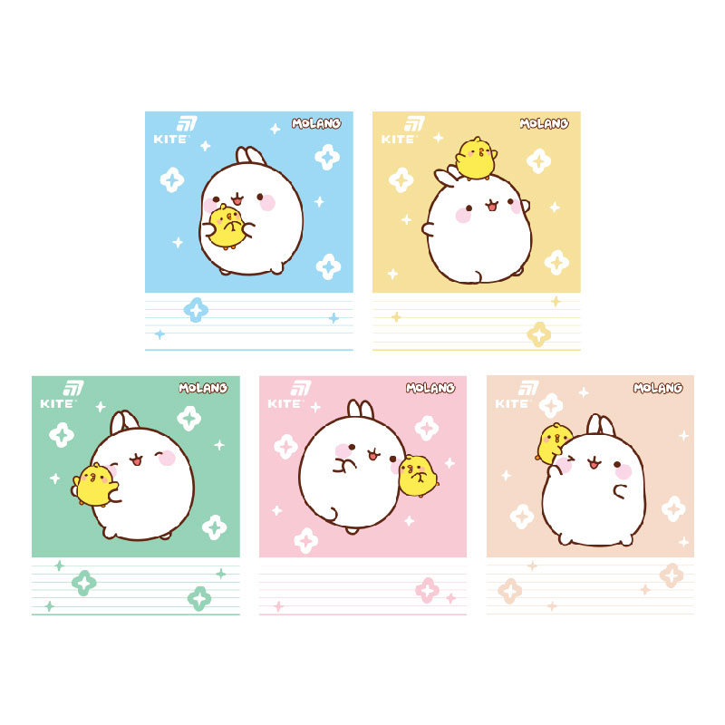 Student's notebook "Kite" 18 sheets == /ML26-237/ soft touch + UV varnish voluminous, Molang (20/400)