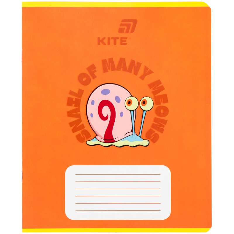 Student's notebook "Kite" 18 sheets == /SB26-237/ soft touch + UV varnish voluminous, SpongeBob SquarePants (20/400)